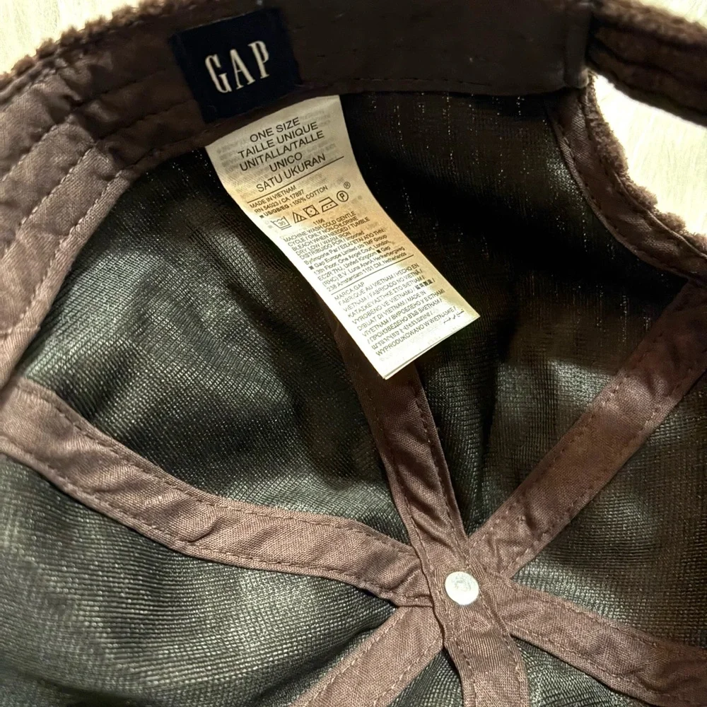 GAP Dark Brown Corduroy Baseball Cap